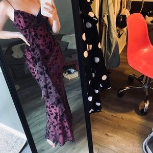 Purple floral maxi dress